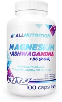 Allnutrition Magnesium + Ashwagandha + B6 100 kapsułek