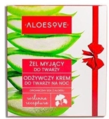 Aloesove zestaw do twarzy - żel myjący do twarzy 150ml + odżywczy krem do twarzy 50ml