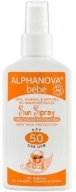 Alphanova Bebe Spray przeciwsłoneczny SPF50 125 g