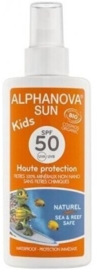 Alphanova Sun Bio Kids Spray przeciwsłoneczny SPF50 125 g