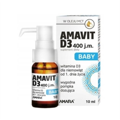 Amavit D3 BABY 400 j.m. płyn 10 ml