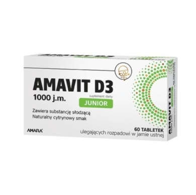 Amavit D3 JUNIOR 1000 j.m. 60 tabletek
