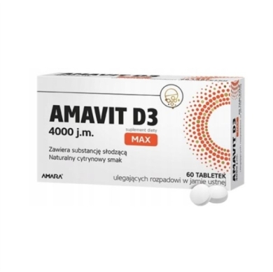 Amavit D3 MAX 4000 j.m. 60 tabletek