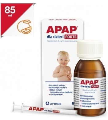 Apap dla dzieci Forte zawiesina 85 ml (Paracetamol)