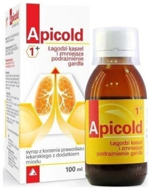 Apicold 1+ Syrop z korzenia prawoślazu 100 ml