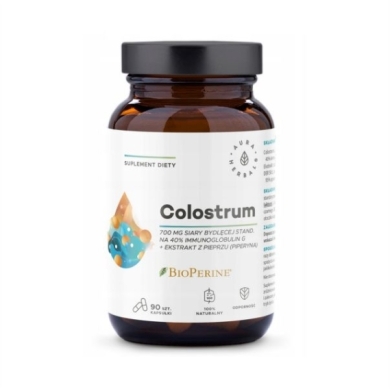 Aura Colostrum 700 mg + BioPerin 90 kapsułek