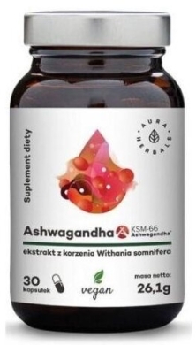 Aura Herbals Ashwaganda KSM-66 500 mg 30 kapsułek