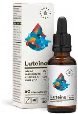 Aura Herbals Luteina + Witamina A + DHA + Zeaksantyna krople 30ml