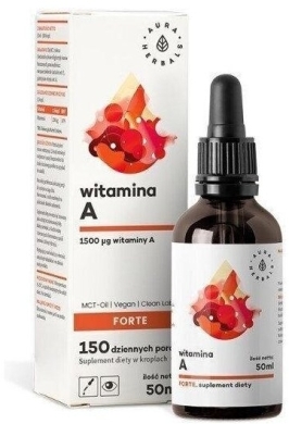 Aura Herbals Witamina A Forte 1500ug Krople 50 ml