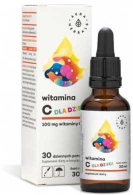Aura Herbals Witamina C dla dzieci (100mg) krople 30ml