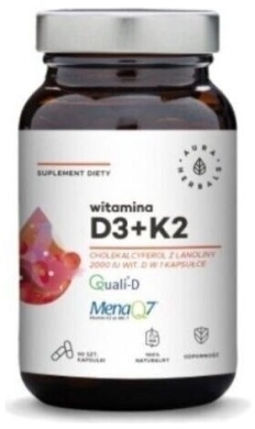 Aura Herbals Witamina D3 2000 IU + K2 90 kapsułek 