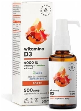 Aura Herbals Witamina D3 4000 IU MCT krople 50 ml