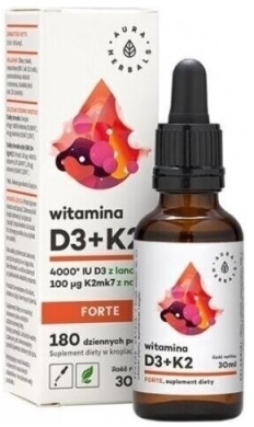 Aura Herbals Witamina D3+K2 Forte krople 30 ml