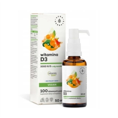 Aura Witamina D3 2000 IU Vegan krople50 ml