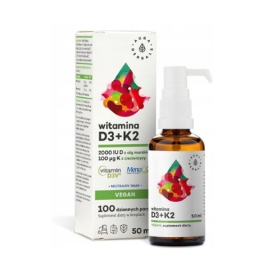 Aura Witamina D3 + K2 Vegan krople 50ml