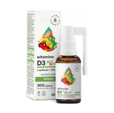Aura Witamina D3 Vegan dla dzieci aerozol 30 ml