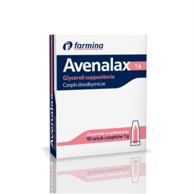 Avenalax Czopki glicerolowe 1g 10 sztuk