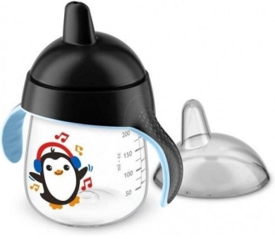Avent Kubek Pingwinek z twardym ustnikiem bez rozlewania 12 m+ 260 ml SCF753/03
