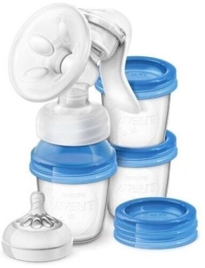 Avent Natural Laktator ręczny komfortowy+ 3 pojemniki