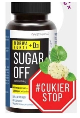 AvetPharma Sugar Off Morwa Forte+D3 60 kapsułek