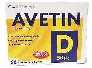 Avetin D 50 µg 2000 60 kapsułek
