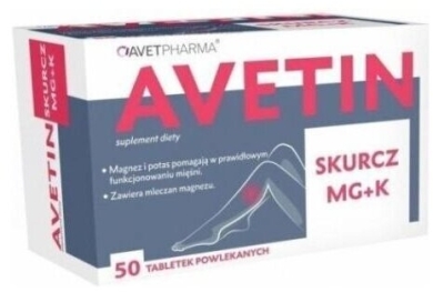 Avetin Skurcz MG+K Magnez + Potas 50 tabletek