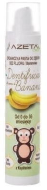 Azeta Bio pasta do zębów bez fluoru bananowa 50 ml