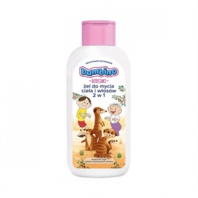 BAMBINO Dzieciaki Żel do mycia ciała i włosów 2w1 Surykatki 400 ml
