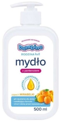 BAMBINO Rodzina Mydło z pantenolem zapach mirabelki 500 ml