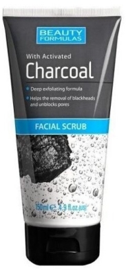 BEAUTY FORMULAS Peeling do twarzy oczyszczający z węglem aktywnym 150 ml