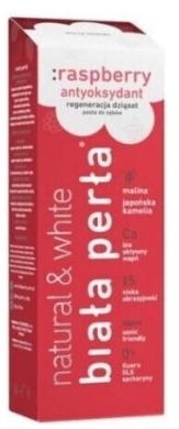 BIAŁA PERŁA Natural Raspberry Pasta do zębów z maliną i kamelią 75 ml