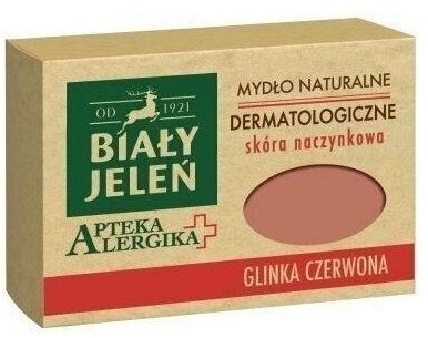 BIAŁY JELEŃ Apteka Alergika mydło dermatologiczne z glinką czerwoną 125 g