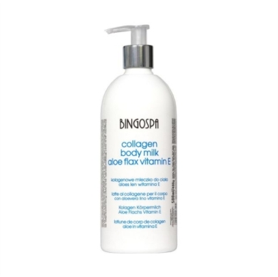 BINGOSPA Kolagenowe mleczko do ciała aloes len witamina E 500 ml