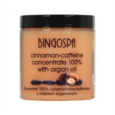 BINGOSPA Koncentrat cynamonowo - kofeinowy z olejkiem arganowym 250 g