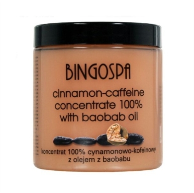 BINGOSPA Koncentrat cynamonowo - kofeinowy z olejkiem baobab 250 g