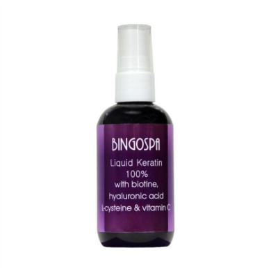 BINGOSPA Płynna keratyna 100% z biotyną, kwasem hialuronowym, L-cysteiną, witaminą C 100 ml