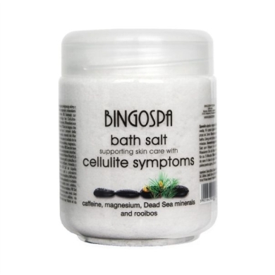 BINGOSPA Sól do kąpieli cellulitis z kofeiną, magnezem, z minerałami morza martwego, rooibos 550 g