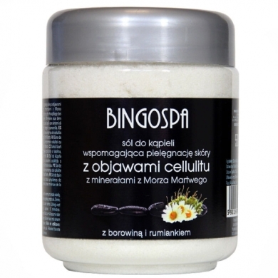 BINGOSPA Sól do kąpieli dla skóry z objawami cellulitu borowina, rumianek 550 g