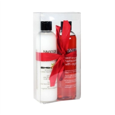 BINGOSPA Zestaw słodkie migdały żel pod prysznic 300 ml + szampon borowinowy i 5 ziół 300 ml