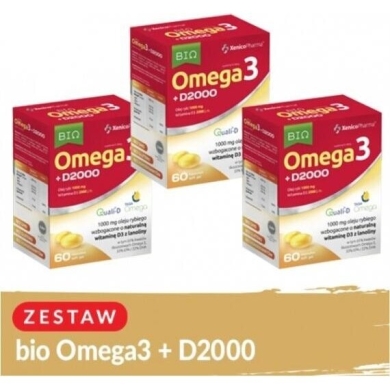 BIO Omega3 + D2000 3x60 kapsułek