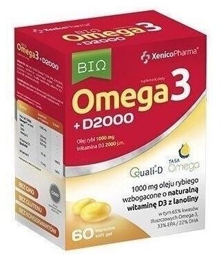 BIO Omega3 + D2000 60 kapsułek