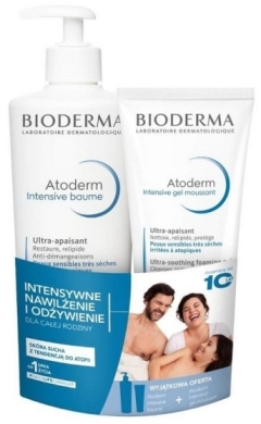 BIODERMA ATODERM INTENSIVE BAUME ZESTAW Balsam 500 ml + Intensive Żel 200ml 