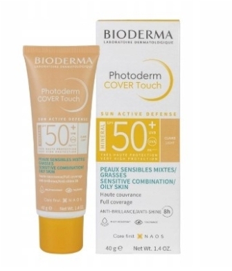 BIODERMA PHOTODERM COVER TOUCH MINERAL SPF 50+ Kryjący Podkład mineralny odcień jasny 40 g