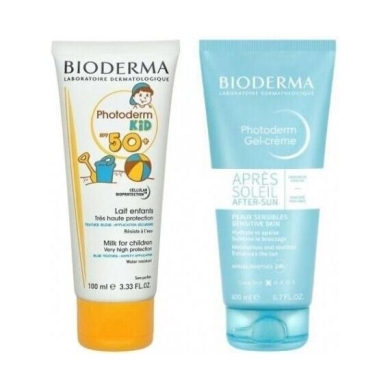 BIODERMA PHOTODERM KID Mleczko SPF50+ 100 ml + Bioderma Photoderm żel po opalaniu 100 ml