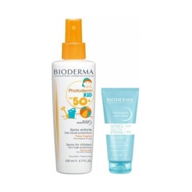 BIODERMA PHOTODERM KID Spray SPF 50+ 200 ml + Bioderma żel po opalaniu 100 ml