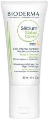 BIODERMA SEBIUM GLOBAL COVER Koloryzujący krem przeciwtrądzikowy 30 ml