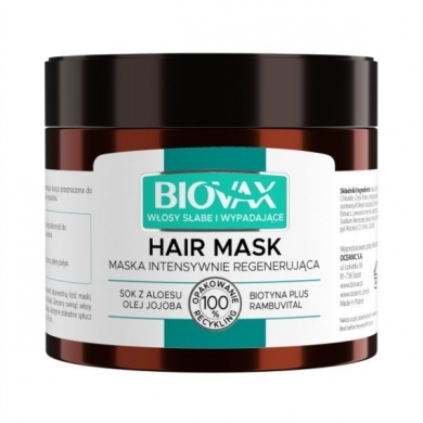 BIOVAX Maseczeka do włosów słabych i wypadających 250 g