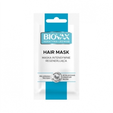 BIOVAX Maseczka keratyna + jedwab do każdego rodzaju włosów 20ml