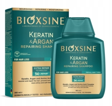 BIOXSINE KERATIN&ARGAN Szampon regenerujący 300 ml