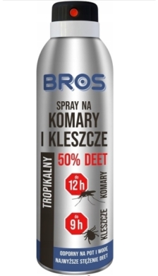 BROS Spray na komary i kleszcze 50 % 180 ml